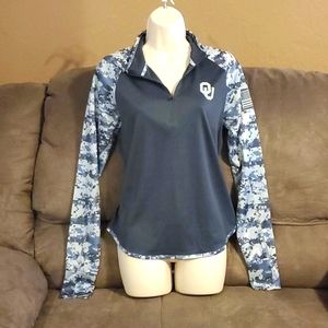 University of Oklahoma long sleeve grey camo top